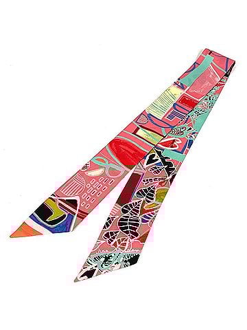 Hermès Pink Silk Scarf (view 2)