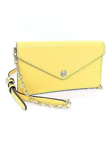 Michael Kors Yellow Leather Pochette Shoulder Bag (view 1)
