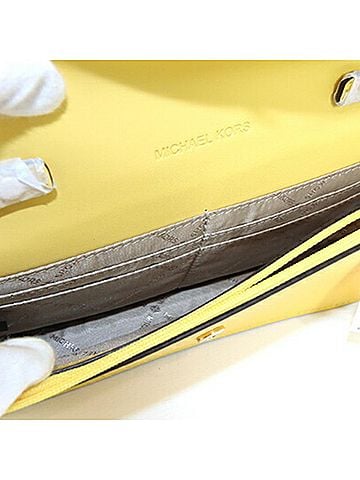 Michael Kors Yellow Leather Pochette Shoulder Bag (view 2)