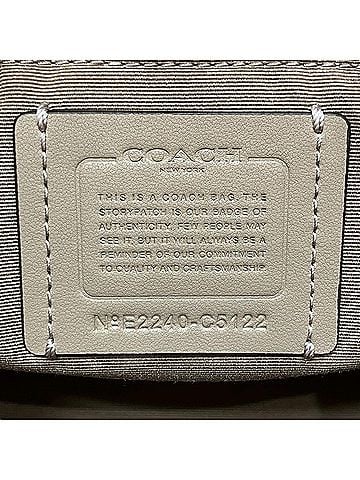 Coach Signature Beige White Leather Handbag Shoulder Bag (view 2)