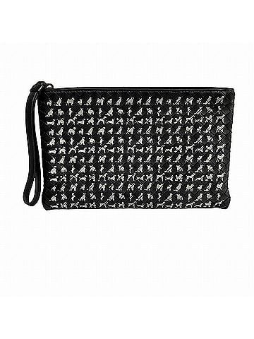 Bottega Veneta Intrecciato Black Leather Clutch Bag (view 1)