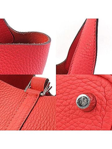 Hermès Silver Taurillon Clemence Leather Handbag (view 2)