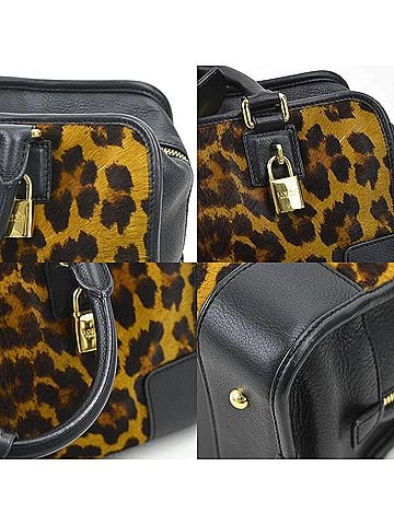 Loewe Black Brown Leather Handbag (view 2)