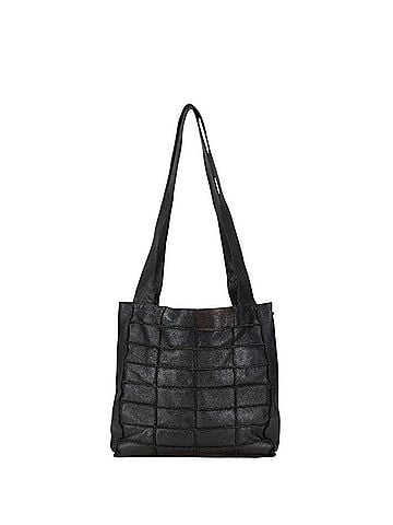 Chanel Black Leather Shoulder Bag (view 1)