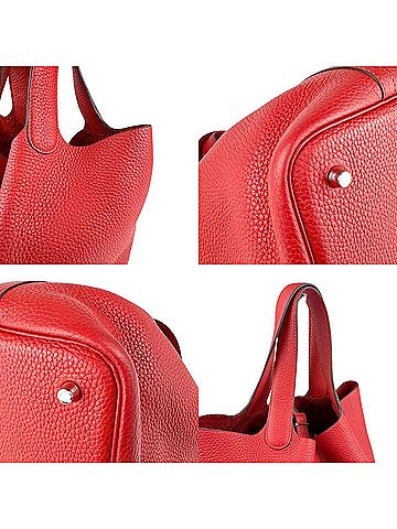 Hermès Silver Taurillon Clemence Leather Handbag (view 2)