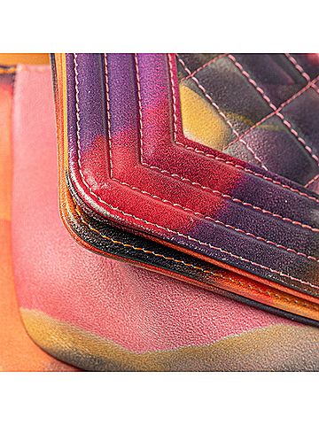 Chanel Multi-Color Pink Leather Handbag Shoulder Bag (view 2)