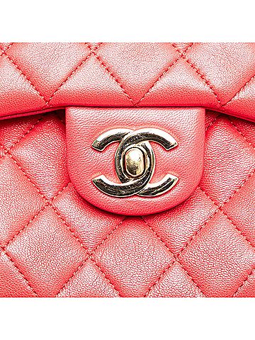 Chanel Red Color Leather Backpack (view 2)