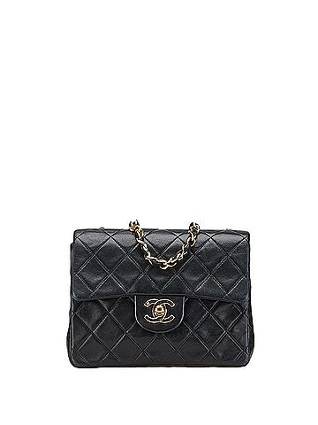 Chanel Black Leather Shoulder Bag (view 1)