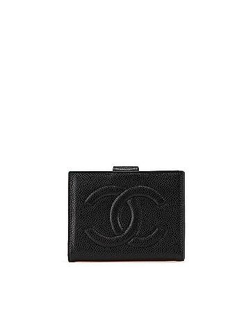 Chanel Black Grained Calfskin Wallet (Bi-Fold) (view 1)