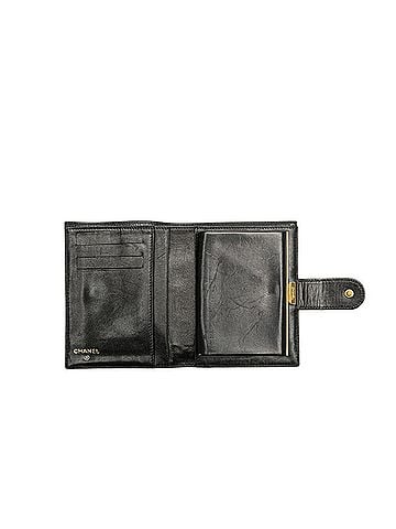Chanel Black Grained Calfskin Wallet (Bi-Fold) (view 2)