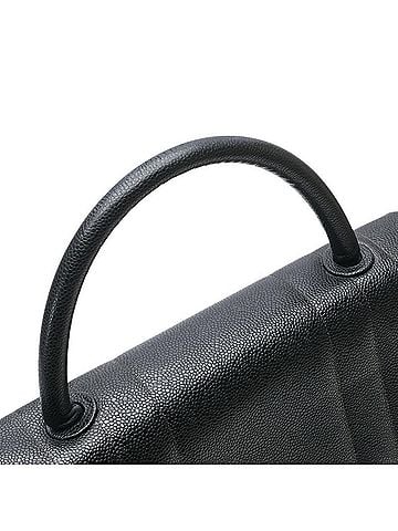 Chanel Black Grained Calfskin Handbag (view 2)