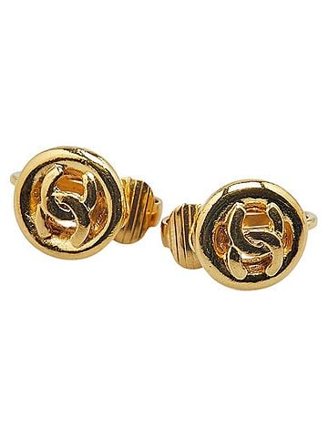 Chanel Gold Gold Plating Clip Earrings (view 1)