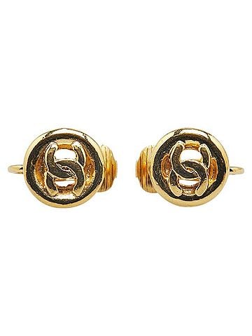 Chanel Gold Gold Plating Clip Earrings (view 2)