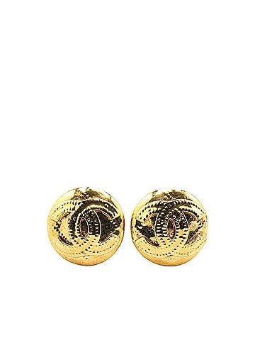 Chanel Gold Gold Plating Clip Earrings (view 1)