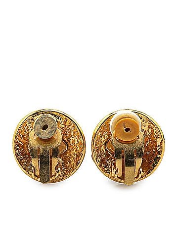 Chanel Gold Gold Plating Clip Earrings (view 2)