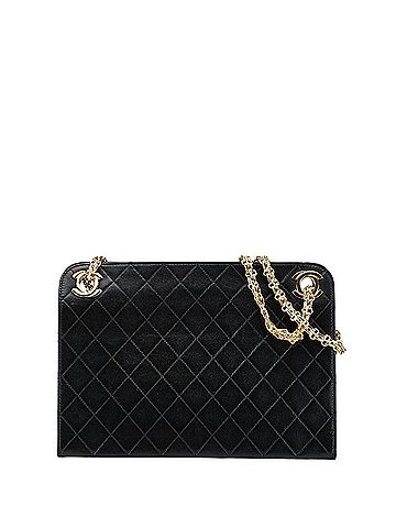 Chanel Matelasse Black Leather Shoulder Bag (view 1)
