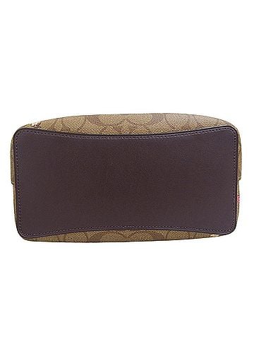 Coach Brown Coated Canvas Handbag (view 2)