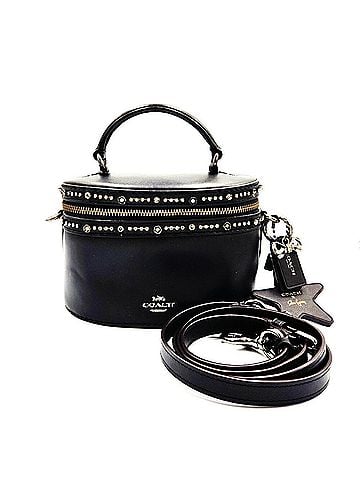 Coach Black Leather Handbag Shoulder Bag Vanity Bag (view 1)