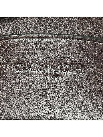 Coach Black Brown Canvas Leather Card Case (view 2)