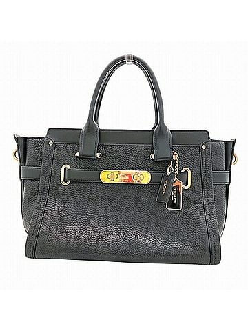 Coach Black Leather Handbag Shoulder Bag (view 1)