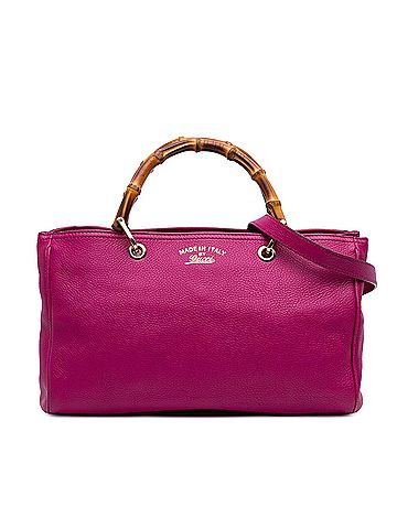 Gucci Medium Calfskin Bamboo Shopper Satchel (view 1)