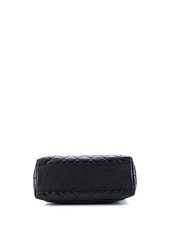 Chanel Vintage Classic Top Handle Flap Bag Quilted Caviar Jumbo (view 2)