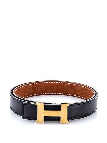 Hermès H Strie Buckle Reversible Belt Leather Thin (view 1)