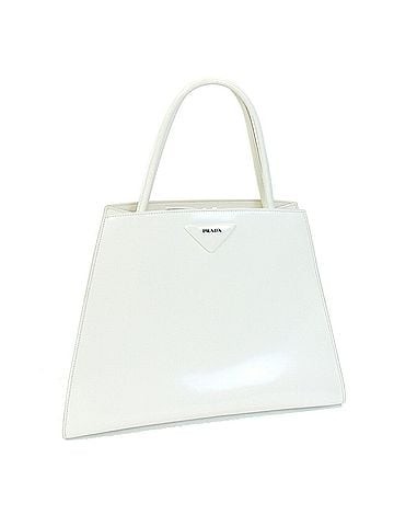 Prada Off-White Leather Handbag (view 1)