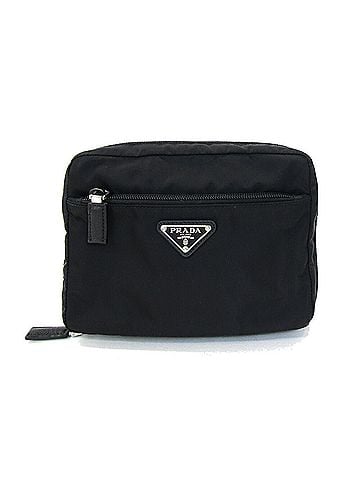 Prada Black Nylon Clutch Bag Pouch (view 1)