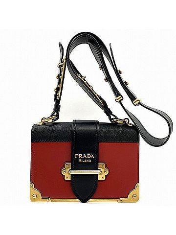 Prada Red Color Leather Shoulder Bag (view 1)