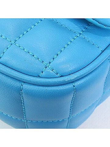 Michael Kors Light Blue Leather Shoulder Bag (view 2)