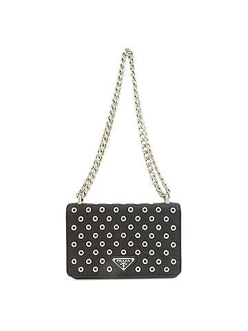 Prada Black Leather Shoulder Bag (view 1)
