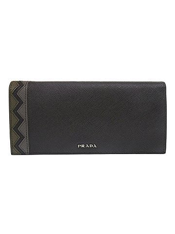 Prada Black Leather Long Wallet (Bi-Fold) (view 1)