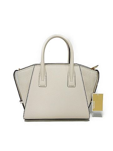 Michael Kors White Leather Handbag Shoulder Bag (view 2)