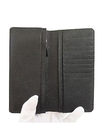Prada Black Leather Long Wallet (Bi-Fold) (view 2)