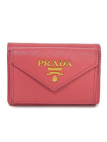 Prada Peonia Pink Leather Wallet (Tri-Fold) (view 1)