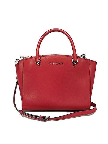 Michael Kors Red Color Leather Handbag Shoulder Bag (view 1)