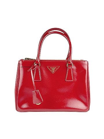 Prada Red Color Patent Leather Handbag Shoulder Bag (view 1)