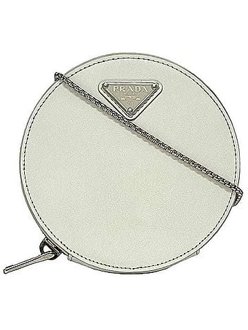 Prada White Leather Pochette Shoulder Bag (view 1)