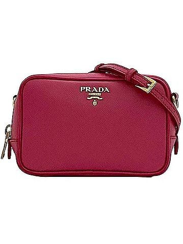 Prada Pink Leather Pochette Shoulder Bag (view 1)