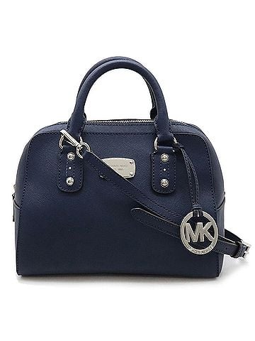 Michael Kors Navy Leather Handbag Shoulder Bag (view 1)