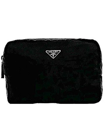Prada Black Nero Nylon Leather Pouch (view 1)