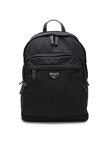 Prada Black Nero Nylon Leather Backpack (view 1)