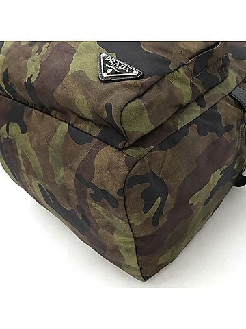 Prada Black Multi-Color Nylon Leather Backpack (view 2)