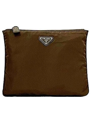Prada Brown Nylon Pouch (view 1)