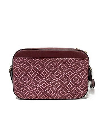Michael Kors Wine Canvas Shoulder Bag (view 2)