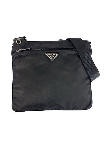 Prada Black Nylon Messenger Bag Shoulder Bag (view 1)