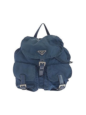 Prada Blue Nylon Backpack (view 1)