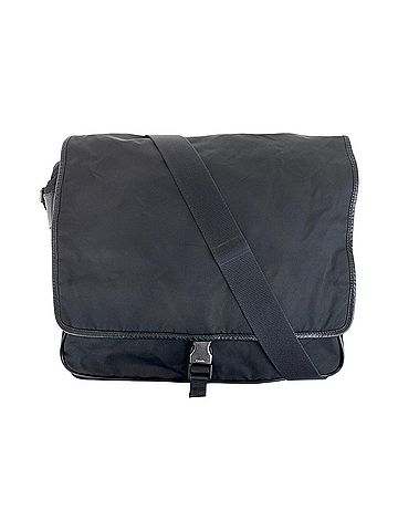 Prada Black Nylon Leather Messenger Bag Shoulder Bag (view 1)