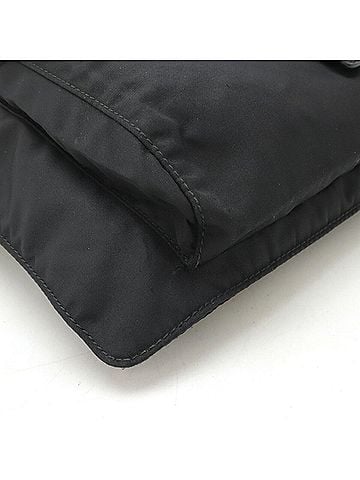 Prada Black Nero Nylon Leather Shoulder Bag (view 2)
